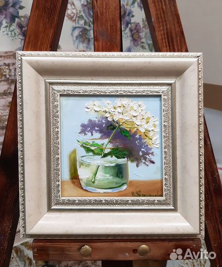 Цветок в бокале Картина в раме