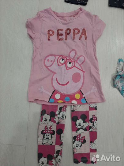 Пакет летних вещей на девочку 4-5 лет, р. 110