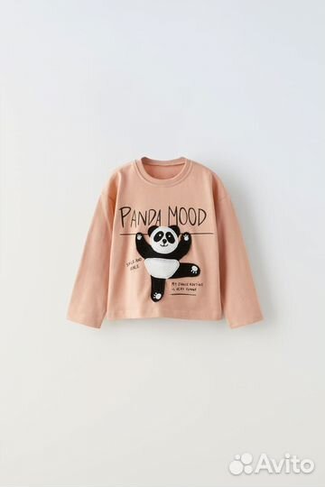 Лонгслив Панда zara kids, 92 см