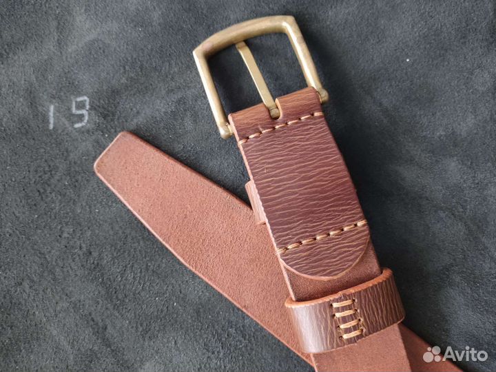 Ремень из натуральной кожи ручной работы