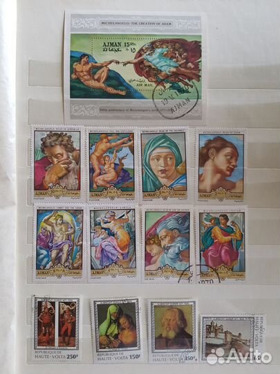 Почтовые марки Искусство живопись Африка и др