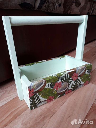 Корзина для подарков ящик деревянный