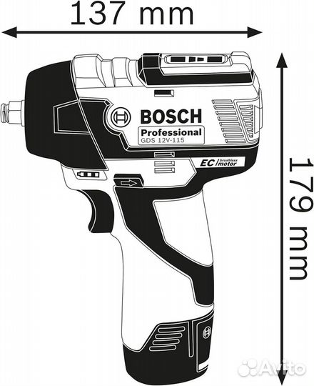 Гайковерт Bosch Professional GDS 12V-115
