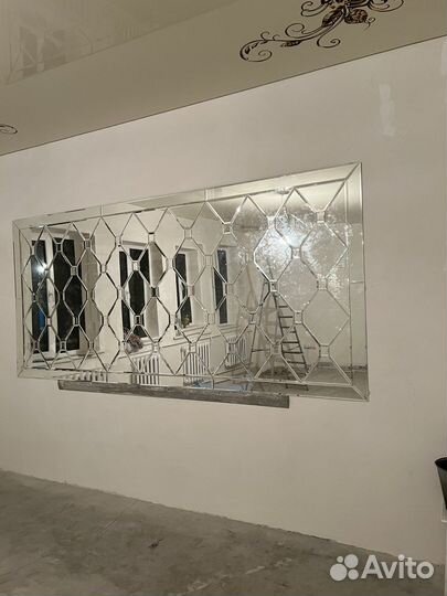 Зеркальное панно/ромбики/настенные