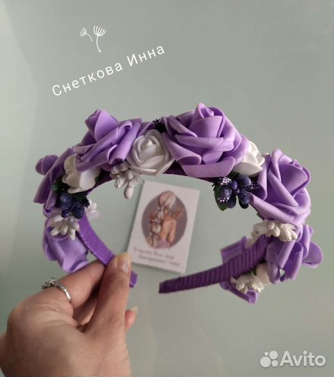 Ободок для волос ручной работы