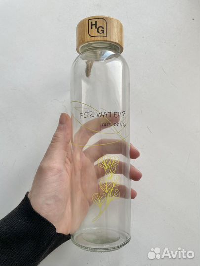 Бутылка для воды kasfol, стекло, бамбук, 500 мл