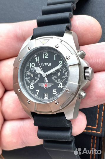 Часы Буран хронограф титановый корпус