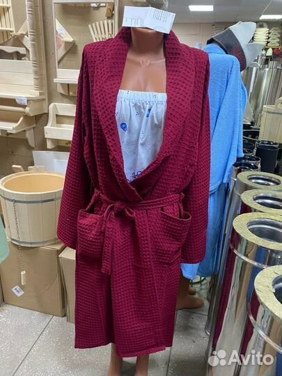 Халат банный вафельный