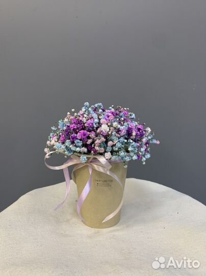 Цветы в стаканчике / гипсофила