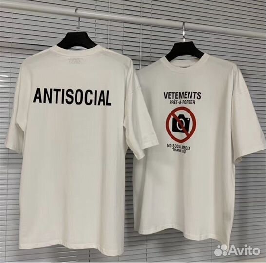 Футболка vetements antisocial