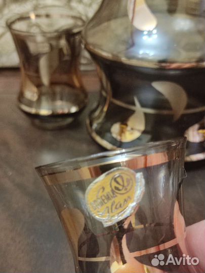 Графин и 6 рюмок,Богемия,Чехословакия