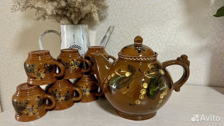 Сервиз Заварочный чайник и чашки