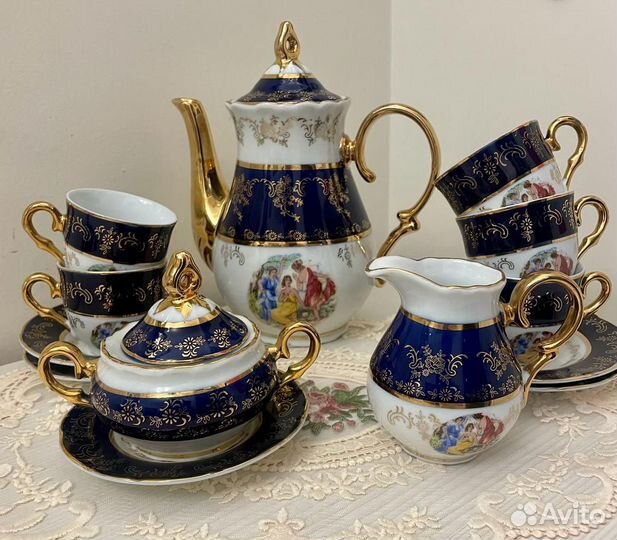 Thun Сервиз кобальт Чехия