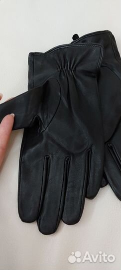 Перчатки мужские из лайковой кожи на флисе