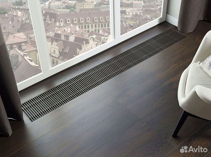 Внутрипольный конвектор отопления