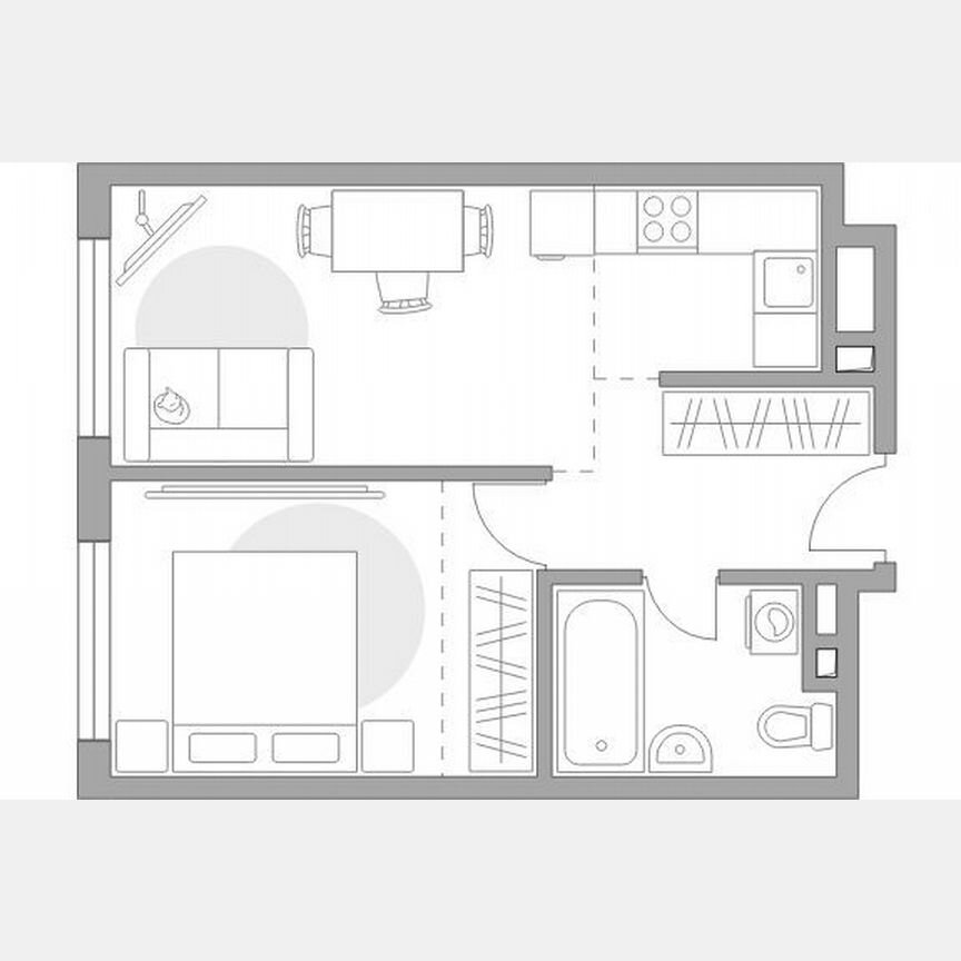 1-к. квартира, 41 м², 21/30 эт.