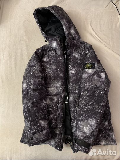 Зимний пуховик stone island raso gommato
