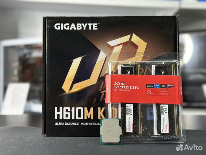 Новый Комплект 3/1: I5-12400F H610M озу-16GB