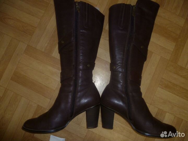 Сапоги женские осенние, кожаные