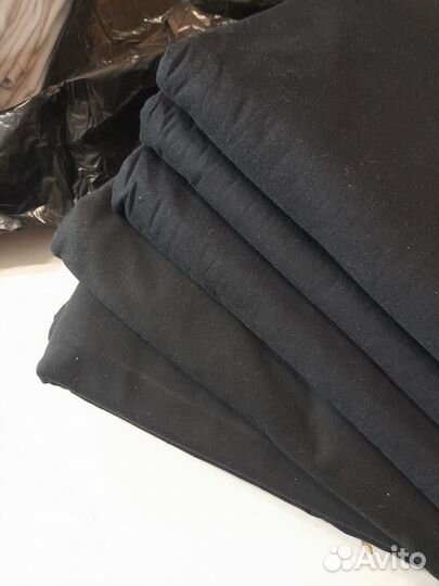 Ткань кулирка хлопок чёрная