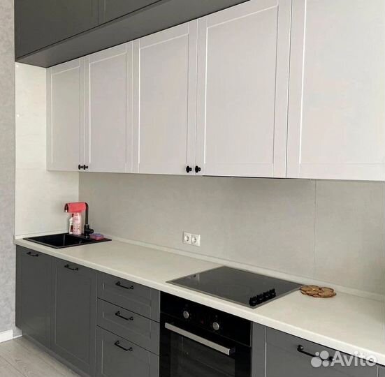 Прямая кухня мдф фасады