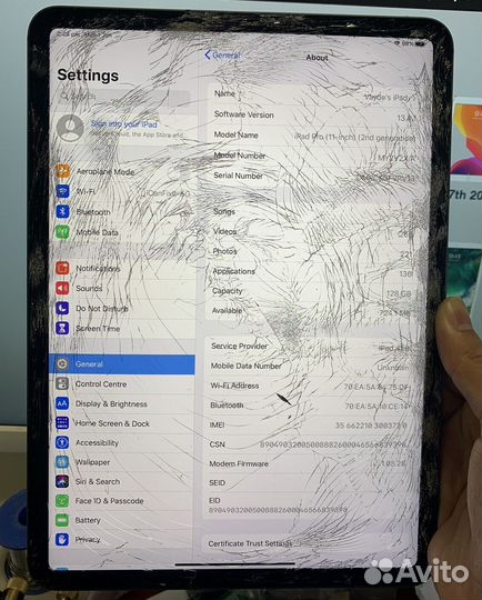 Замена стекла сенсора на дисплее Apple iPad