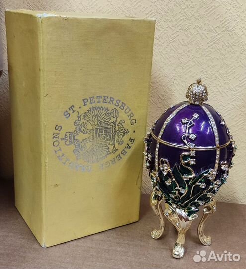 Шкатулка в виде Яйца Ландыши Большая Фаберже