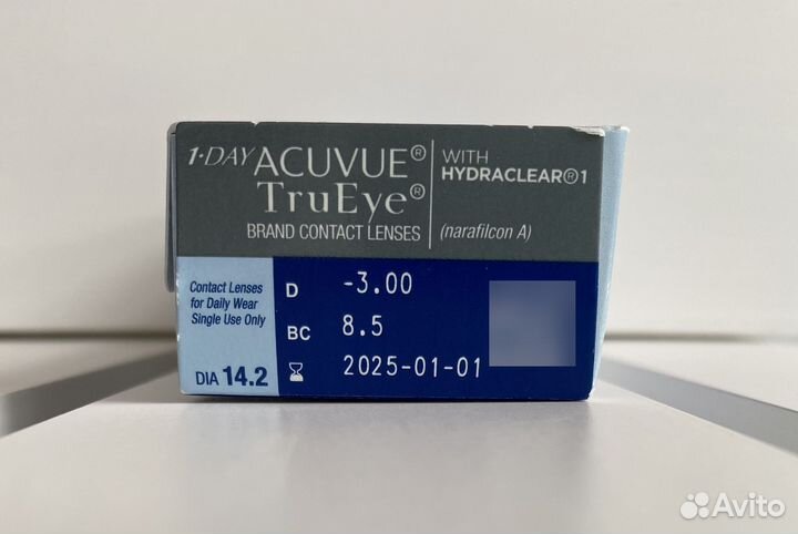 Линзы контактные -3,00 acuvue trueye 1 day