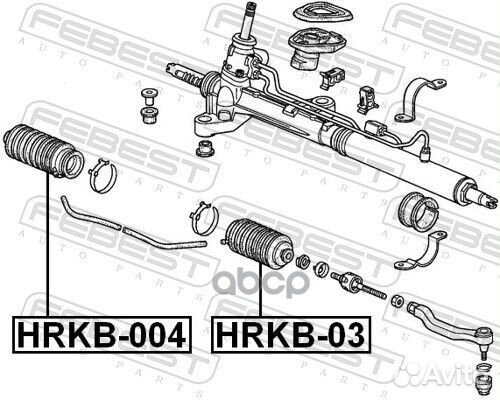 Пыльник рулевой рейки прав hrkb-004 Febest