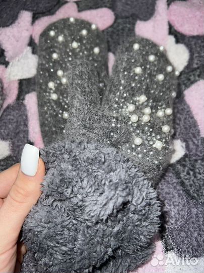 Комлект зимняя шапка/варежки