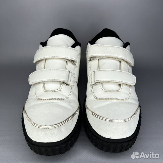 Кеды на липучке полуботинки туфли белые детские