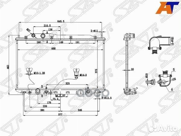 Радиатор Honda Civic 05-12 HD0002-FD Sat