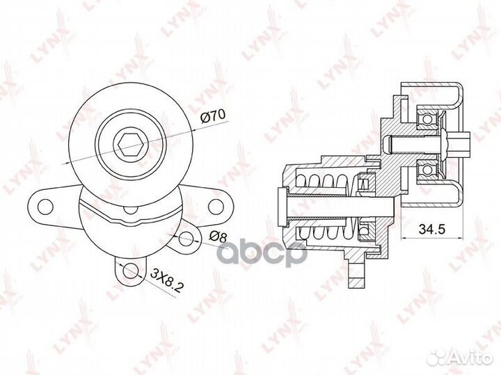 Натяжитель ремня навесного оборудования PT3028