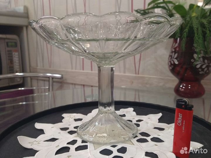 Ваза для фруктов на ножке СССР