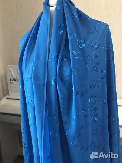 Продаю отрез искусств. шифона с вышивкой