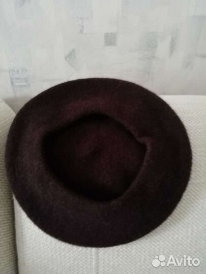 Берет женский фетровый темно-коричневый, новый