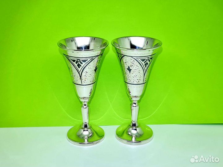 Рюмки Серебряные. 63.78 гр. 875* Высота 105 мм