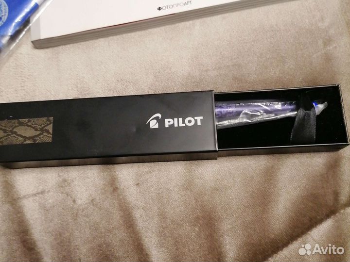 Ручка Pilot в футляре.Япония. Фиолетовый леопард