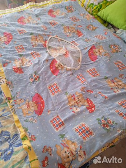 Одеяло детское плотное и 2 пододеяльника