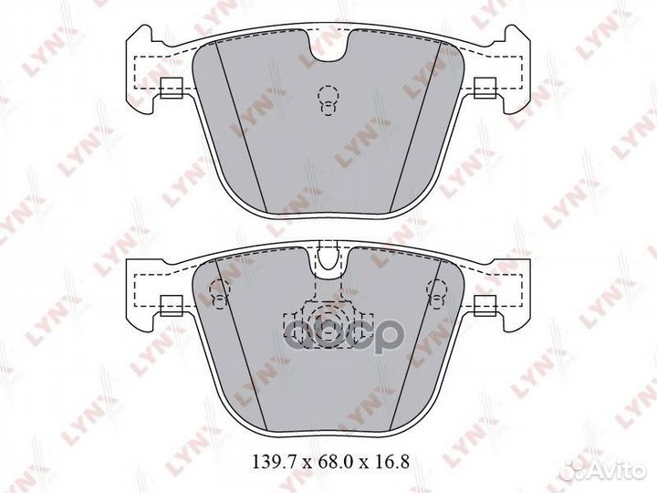 Колодки тормозные дисковые зад BD1425 lynxauto