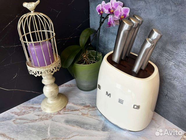 Ножи кухонные smeg оригинал в комплекте 6 ножей