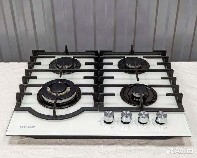 Варочная панель Dexp белая Стекло Чугун Как новая