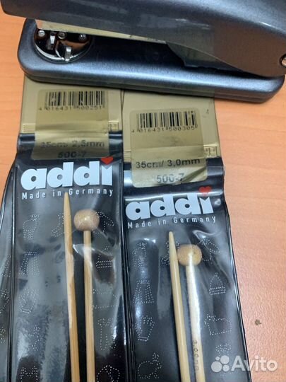 Спицы прямые бамбук адди (addi)