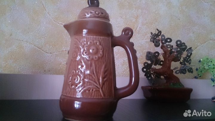 Чайник-кувшинчик фарфоровый с крышкой