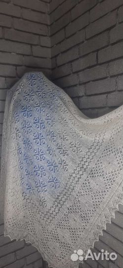 Паутинка пуховая, Оренбургская, козий пух, шаль