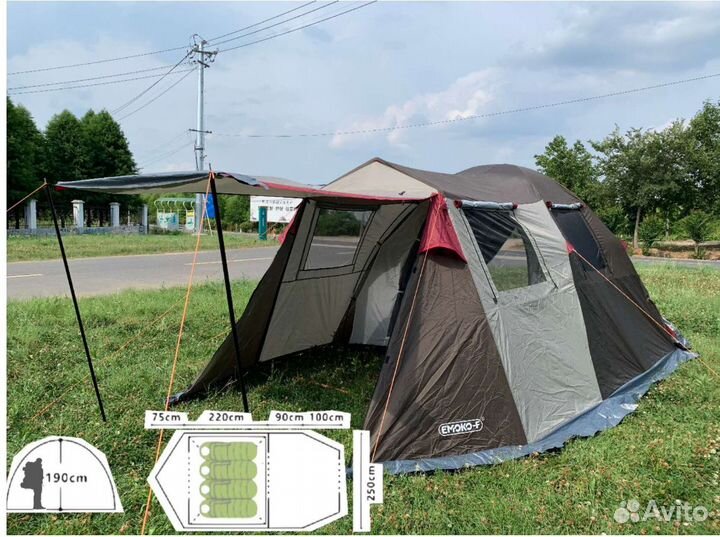 Палатки туристические 4 местные защита от уф