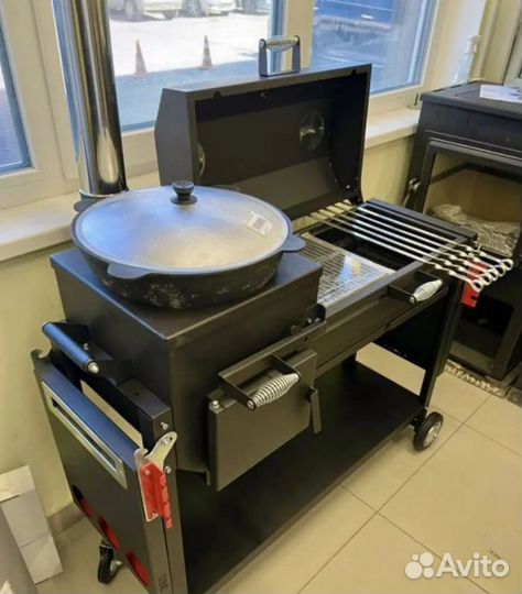 Мангал с печью под казан Искандер 360 Стандарт Эйр