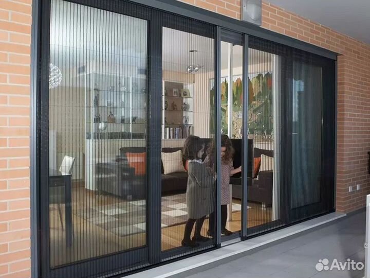 Москитные сетки, Плиссе, Плиссе евро на окна двери