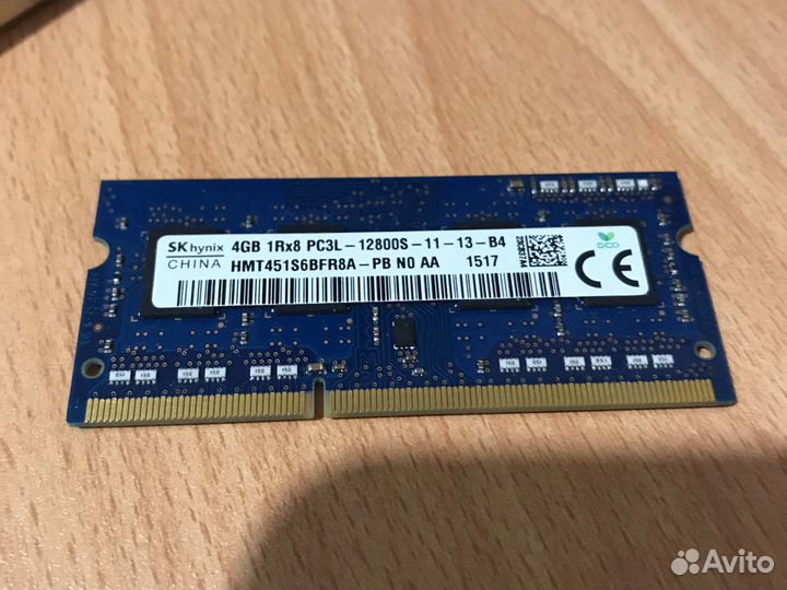 4Gb Оперативная память ddr3l для ноутбука