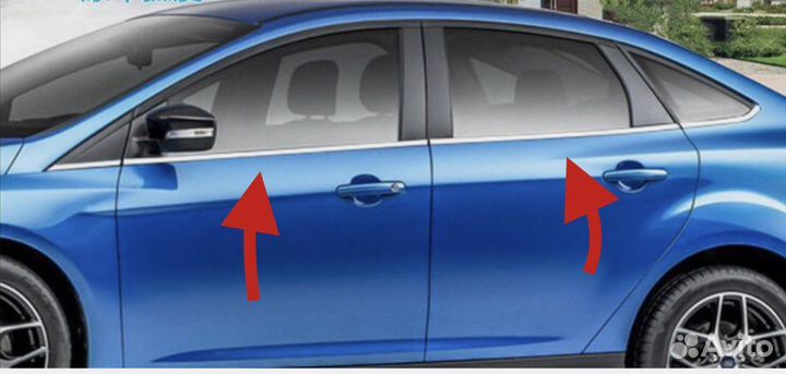 Молдинги хромированные на Форд